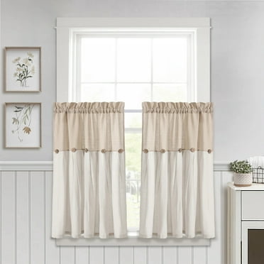 Lush Decor 2 Piece Light Filtering Curtain Set