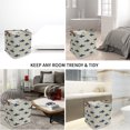 thumbnail image 5 of Howarmer Square Storage Basket, Collapsible Laundry Basket, Waterproof Canvas PE Coating Large Storage Bins Gift Baskets for Children, Office, Bedroom, Clothes,Toys - Blue Shark, 5 of 6