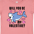 thumbnail image 4 of Inktastic Will you be my Valentine with Cute Shark and Hearts Boys or Girls Baby T-Shirt, 4 of 5
