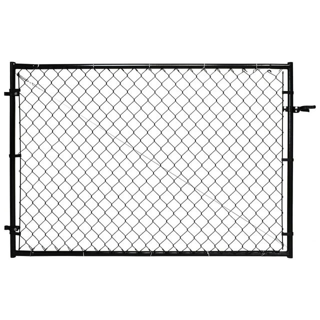 Adjust-A-Gate Trousse de Maillons de Chaîne Fit-Right Gate avec Cadre d'Angle Carré, Noir
