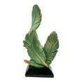 thumbnail image 3 of CoudarTitie Double Feather Statue DIY Home Decoration for Desktop Farmhouse Housewarming Green, 3 of 9