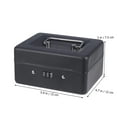 thumbnail image 2 of BESTYASH Cash Organizer with Combination Lock Cash Box Metal Black 1Set for Security, 2 of 7