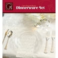 thumbnail image 3 of Elegant Clear Plastic Plastes, Disposable Dinnerware Set, Wedding Plastic Dishes For 20 Guests (20 10.25'' Dinner Plates and 20 7.25'' Salad Plates), Fancy Plates Disposable Dinnerware, 3 of 5