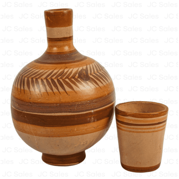 4QTS BOTELLON TERRACOTTA WATER JUG W/CUP