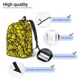 thumbnail image 5 of Balery Yellow Butterflies Vintage Canvas Backpack for Men and Women - Large Capacity, Durable Travel Laptop Bag for School, Work, Hiking, and Outdoor Activities, 5 of 7
