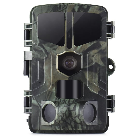 4K UHD 50MP Trail Camera with Infrared Night Vision and Motion Activated Sensor Waterproof Outdoor Game Hunting Cam 10 Inches / 25.4 cm