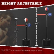 Soozier Speed Bag Boxing Bag Stand Reflex Training Equipment, Blue and Red