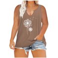 thumbnail image 2 of SMihono Womens Tops Womens Tank Top Women Oversize Summer Women Printed Color Dots V Neck Tank Sleeveless Tee Plus Tops Tank Tops for Women Womens Summer Tops, 2 of 7