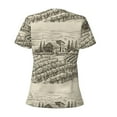 thumbnail image 4 of Naloa Vineyard Landscape Print T-Shirts Short Sleeve V Neck Tees for Women Fashion Tops Trendy Lightweight Soft Casual Summer Outfits Clothes, 4 of 5