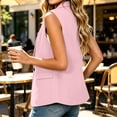 thumbnail image 3 of Betivan Summer Women's Sleeveless Vest Tops Lightweight Breathable Lined Trendy Casual Work Office Blazer Pockets, 3 of 8