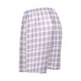 thumbnail image 5 of Men’s Sleep Shorts Relaxed Fit Lounge Pants with Pockets Mens Pajama Loungewear Home Wear Comfort Light Purple Plaid X-Large, 5 of 7