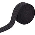thumbnail image 5 of 6 Yards 37mm Wide Non-Slip Elastic Band Straight Silicone Elastic Gripper Band Flat Waistband for Garment Sewing Project Black Polyester, 5 of 8