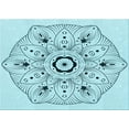 thumbnail image 1 of Ahgly Company Machine Washable Indoor Rectangle Transitional Electric Blue Area Rugs, 4' x 6', 1 of 7