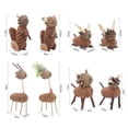 thumbnail image 6 of Sunjoy Tech 1 Pair Pine Cones Ornaments Squirrel Rabbit Deer Cat Realistic Looking Handmade Wooden Animal Table Ornaments Garden Decor, 6 of 8