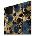 thumbnail image 2 of Designart "Vibrant Abstract Pattern with Blue & Golden Textures XI" Minimalism Print on Natural Pine Wood, 2 of 5