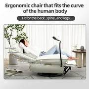 Oversized Power Recliner Chair with Voice Control, Swivel Glider and Bluetooth Speakers, White