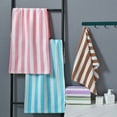 thumbnail image 4 of 5 Psc Bath Towels Hand towels for Bathroom 12*24 in, Coral Velvet Towel Bathroom Towel, Water Absorption Bathroom Towel, Cotton Fabric, Towel-Colorful Striped Face Wash Towel, Multipurpose Towel, 4 of 8