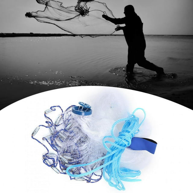Filet de Pêche en Nylon Monofilament Style Américain Jeté à la Main en Plein Air Mesh3meters