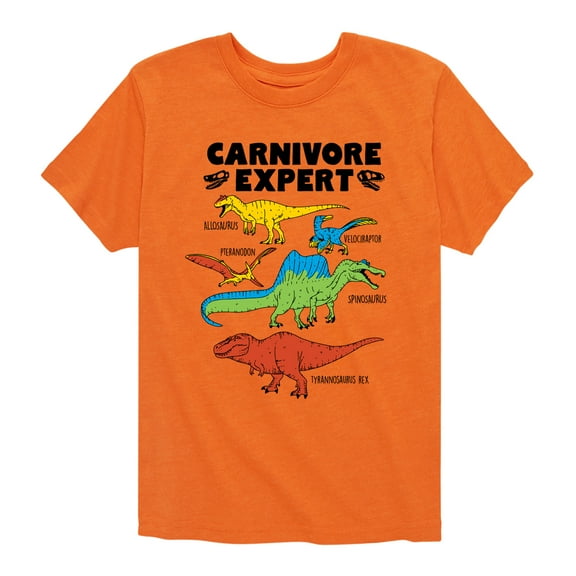 Instant Message - Dinosaur - Carnivore Expert - Toddler & Youth Short Sleeve Graphic T-Shirt