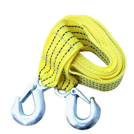 3 Tons Car Tow Cable Towing Strap Rope with Hooks Emergency Heavy Duty