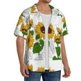 thumbnail image 2 of Kdxio Men'S Hawaiian Shirt For Men Short Sleeve Shirt Plump Sunflower And Sketch Summer Casual Holiday Beach Button Down T-Shirts, 2 of 5