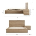 thumbnail image 4 of Nexera James 3 Piece Bedroom Set, Brown Oak, 4 of 8