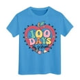 thumbnail image 1 of EHQJNJ Hauts, T-Shirts et Blouses pour Filles, Mode Décontractée Imprimée, Col Rond, Manches Courtes, T-Shirt Blanc pour Enfants, 1 of 4