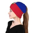 thumbnail image 2 of Multifunction Beanie Hat Haitian Flag Pattern Beanie Hat Scarf Stretch Skull Cap For Women Men, 2 of 7