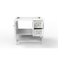 thumbnail image 2 of Modern 36" Alicia White Wood Vanity Base with Chrome Handles, 2 of 6