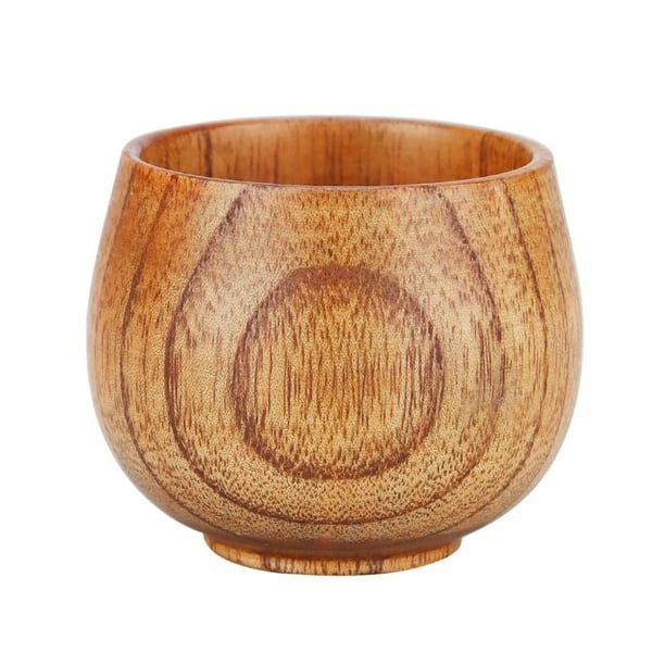 Taza de madera de azufaifa, taza de té verde hecha a mano de madera Natural para desayuno
