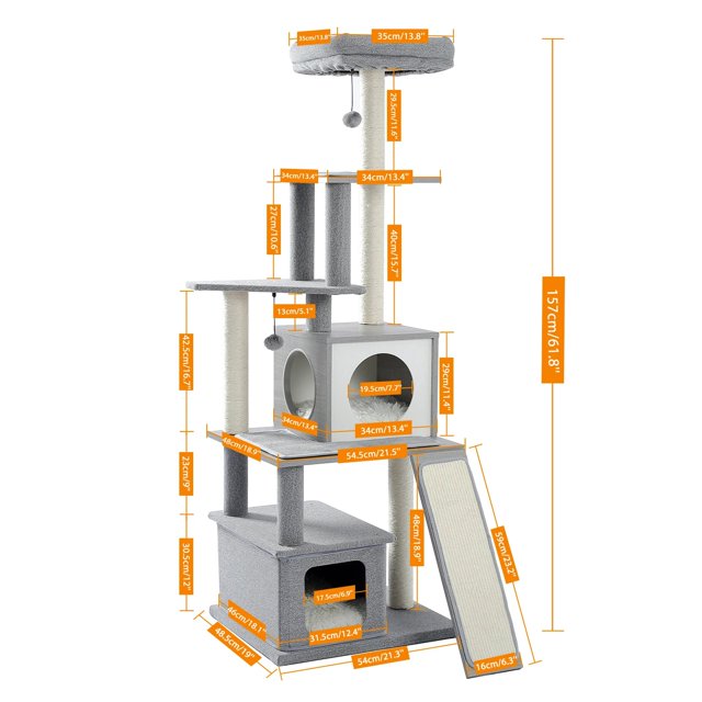 Domestic Delivery Cat Toy Scratching Wood Climbing Tree Cat Jumping Toy Ladder Climbing Frame Cat Furniture Scratching Post ShopWise Round