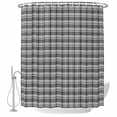 thumbnail image 2 of Geometric Lattice,Waterproof Fabric Shower Curtain,Black Grey Classic Farmhouse Plaid Waterproof Fabric Shower Curtain for Bathroom Curtains Bathtubs Shower Curtains with 12 Hooks Standard 66x72, 2 of 8