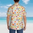thumbnail image 4 of Pofeuu Insects In Plants Print Hawaiian Shirt for Men Sleeves Casual Button Down Summer Beach Dress Shirts T-Shirts,3X-Large, 4 of 7