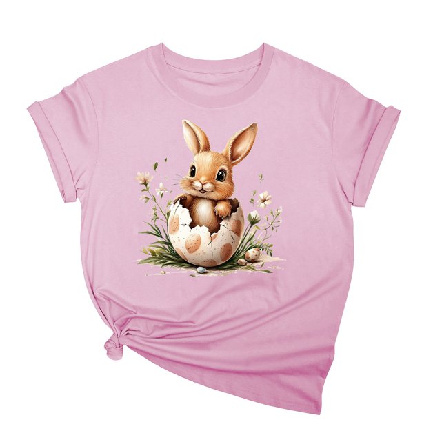 Tops de Cuello Alto para las Mujeres Amante Impreso Camiseta Cuello Redondo Manga Corta, Poliéster Spandex
