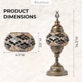 thumbnail image 7 of Kafthan Turkish 14.5” Metal Table Lamp with Mosaic Glass Spheres Shade, 7 of 7