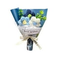 thumbnail image 2 of Mother's Day Gifts Preserved Flowers Knitted Flowers Artificial Flowers Knitted Floral Bouquet Crochet Roses Handmade Knitted Flowers Handmade Crochet Flowers Blue 3.94 Inch (1Pcs), 2 of 5
