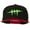 Black Red, variant on Halloween Monster Stitches Embroidered Snapback Cap - Navy Red OSFM