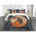 thumbnail image 3 of Ambesonne Saying Quilted Bedspread Set 3 Pcs, Cartoon Fox Funny Animal, Queen Size, Multicolor, 3 of 5
