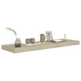 thumbnail image 3 of vidaXL Floating Wall Shelf Oak 80x23.5x3.8 cm MDF, 3 of 4
