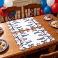 thumbnail image 5 of Cififendec 4th of July Embroidered Placemat, 17.72"×11.81", Patriotic Hollow Butterfly Star Table Mat for Independence Day Dining Table and Home Decor, 5 of 5