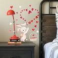 thumbnail image 4 of Valentine's Day Decoration Wall Decals,Removable Love Heart Bunny Wall Stickers,Glow-In-The-Dark Valentines Day Window Clings Valentine Heart Decoration,Green Wall Sticker for Living Room Bedroom, 4 of 7