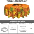 thumbnail image 4 of Thanksgiving Tablecloth Round Tablecloth 60 Inch Turkey Washable Reusable Decoration Table Cover for Kitchen Party, 4 of 6