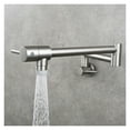 thumbnail image 3 of Brass Chrome Kitchen Faucet Dual Handle Kitchen Tap Wall Mounted Folding Double Handle Single Cold Water Tap ,bar Laundry RV Farmhouse, 3 of 5