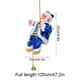 thumbnail image 3 of Adorno de Papá Noel con escalera | Figura navideña con música y cuerda | Decoración navideña para el árbol de Navidad, regalo para niños, hogar, chimenea, jardín, decoración de temporada, 3 of 7