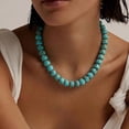 thumbnail image 2 of Leaf Resin Chunky Beaded Necklace for Women, Simple Modern Style Necklace Jewelry Accessory, 2 of 4
