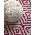 thumbnail image 3 of Surya Su Pouf Area Rug POUF-78 Antique White Purl Knitted 18" x 18" x 12", 3 of 3