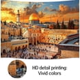 thumbnail image 4 of 8 x 6 ft Jerusalem Old City at Sunset Garage Door Background The Old City Night Jewish Temple Religious Building Travel Backdrop Party Living Room Decor Party Indoor Outdoor Banner Cover, 4 of 5