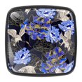 thumbnail image 1 of 4 Pcs Square Cabinet Handle Cupboard Knob Drawer Pulls Handle Crane Chrysanthemum Drawer Knobs with Screws Furniture Decoration, 1 of 7