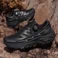 thumbnail image 4 of Men's White Black Rotating Buckle Hiking Shoes, Breathable Mesh Anti Slip Rugged Sole Outdoor Trekking Sneakers, 4 of 5