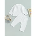 thumbnail image 4 of Bagilaanoe 2pcs Toddler Baby Boys Long Pants Set Long Sleeve Shirts Tops + Leggings 9M 12M 18M 24M 3T 4T Kids Casual Outfits, 4 of 8